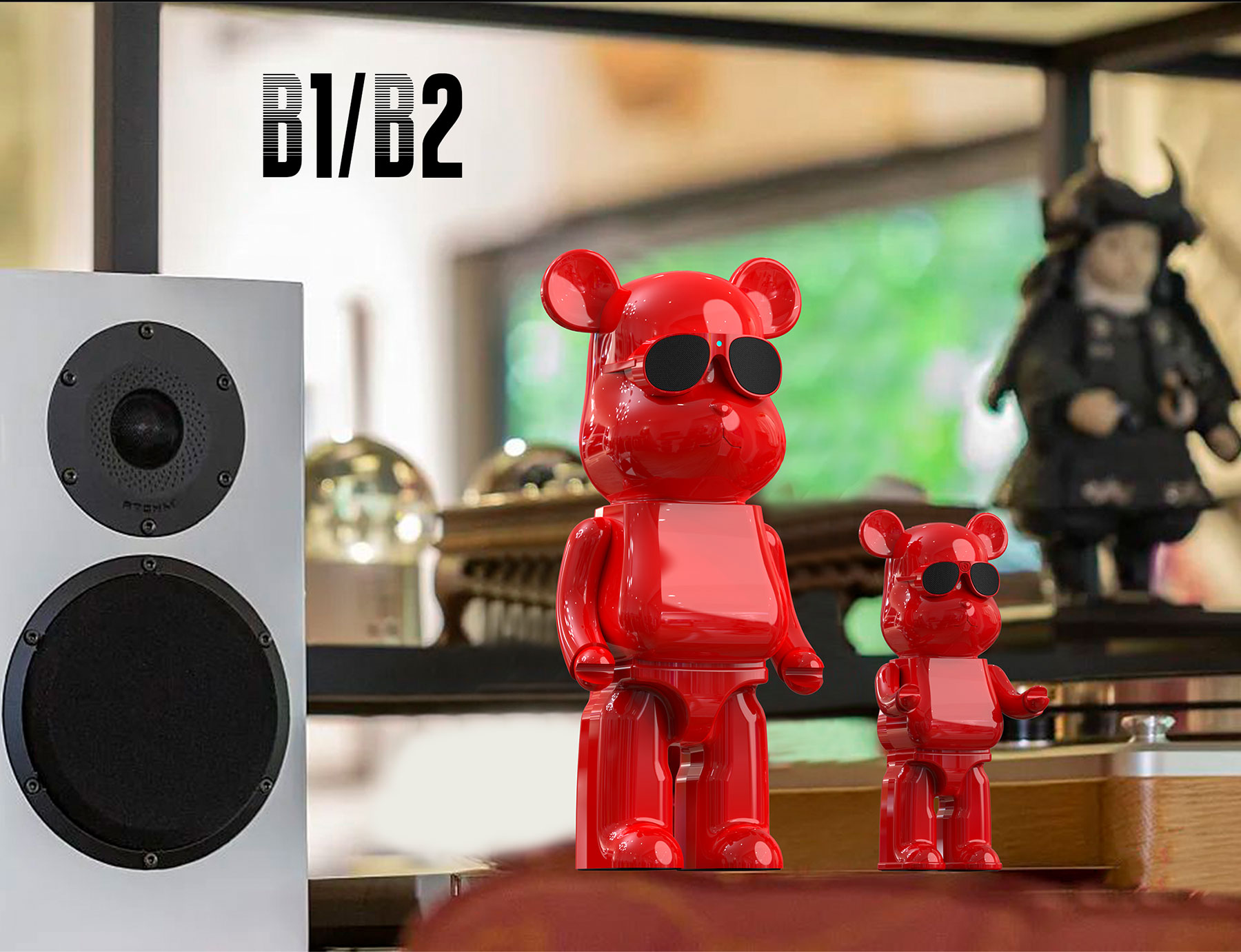 Portable Lovely Cartoon Cute Animal Violent Bear Wireless Speakers