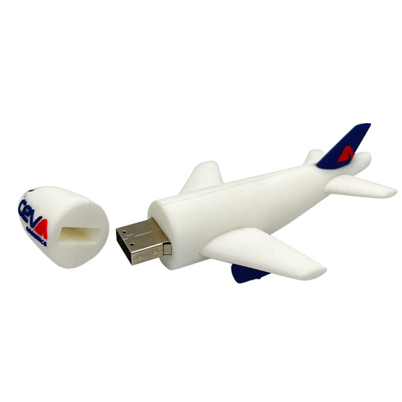 Aircraft Custom Shapes Daily Use PVC USB Flash Drive