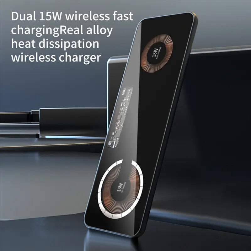 Transparent Mecha Style 3 in 1 Wireless Charger Fast Charging Pad for Watch Airpods And Phones